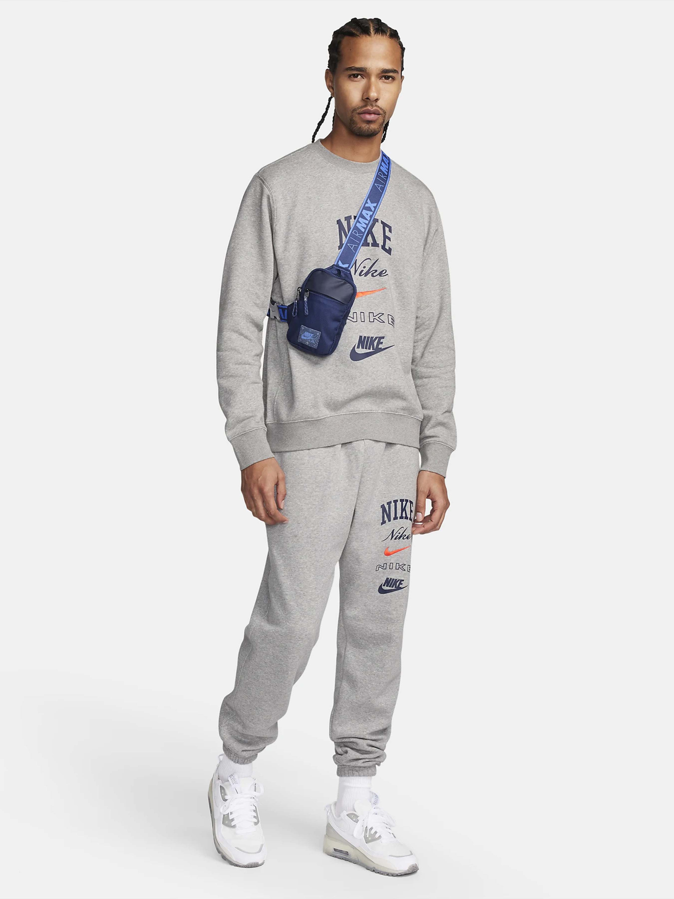 Свитшот NIKE CLUB BB CREW STACK GX модель FN2610-063 Фото