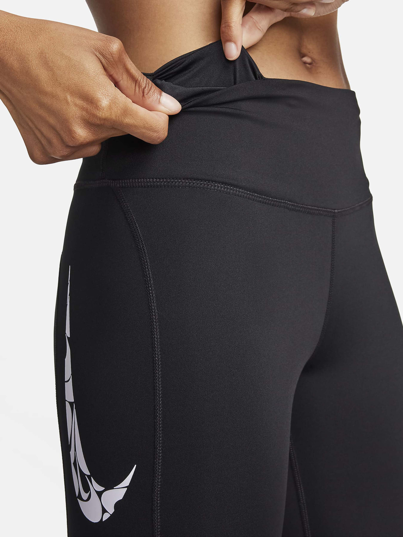 Спортивні леггінси NIKE FST SW HBR DF MR 7/8 TGT модель FN3268-010 Спортивні леггінси NIKE FST SW HBR DF MR 7/8 TGT модель FN3268-010 Фото