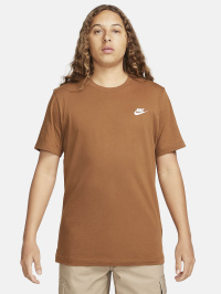 Коричневий - Футболка NIKE Nsw Club