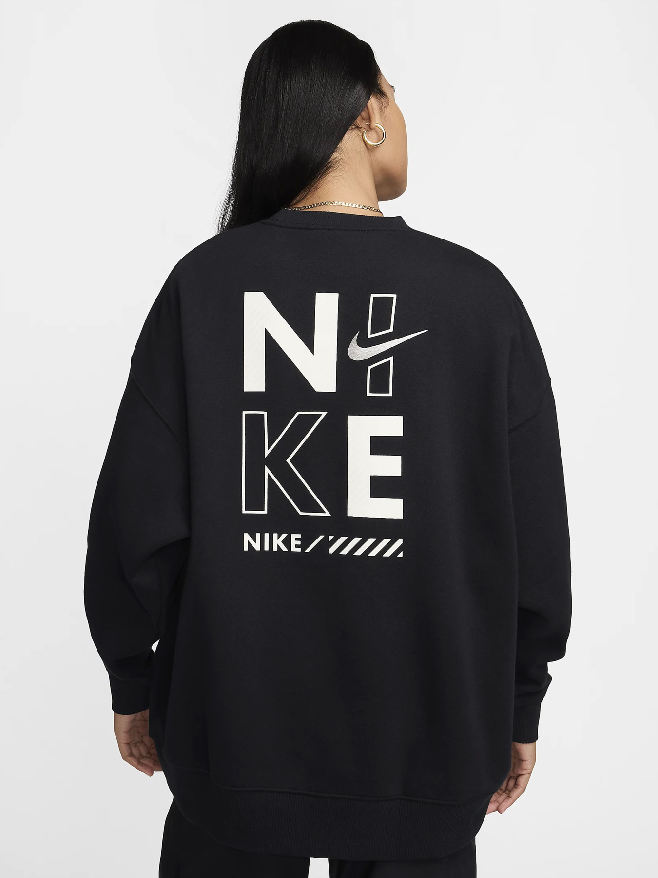 Свитшот NIKE Oversized Fleece Crew-Neck модель HM4318-010 Фото