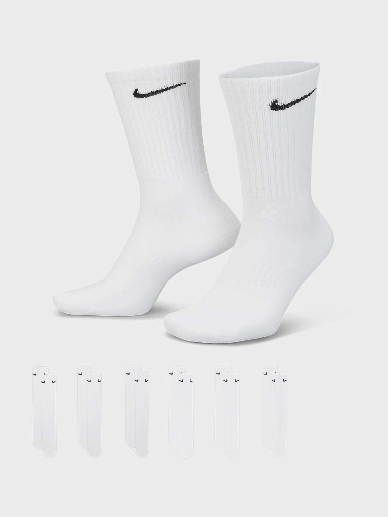 Набор носков NIKE EVERYDAY COTTON CUSHIONED CREW модель SX7666-100 Набор носков NIKE EVERYDAY COTTON CUSHIONED CREW модель SX7666-100 Фото