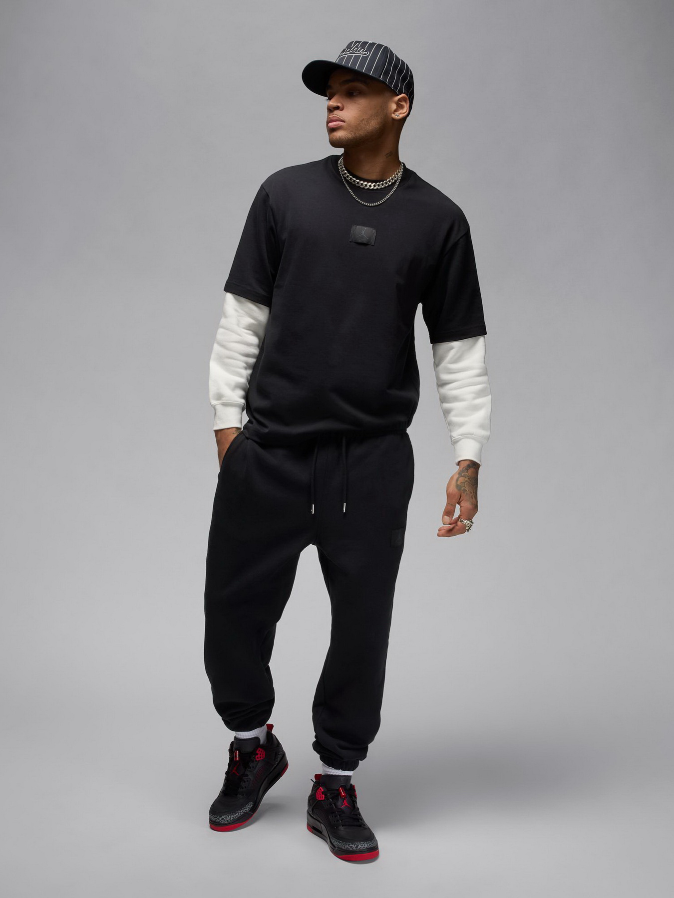 Брюки повседневные NIKE Jordan Flight Flc модель FV7251-010 Фото