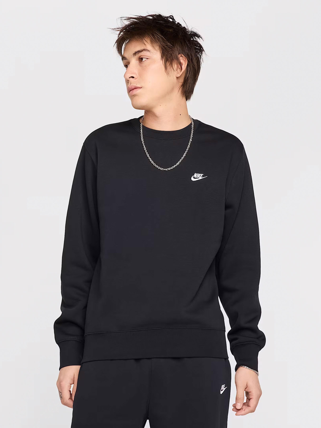 Світшот NIKE CLUB MEN'S FLEECE CREW модель FN3886-010 Світшот NIKE CLUB MEN'S FLEECE CREW модель FN3886-010 Фото