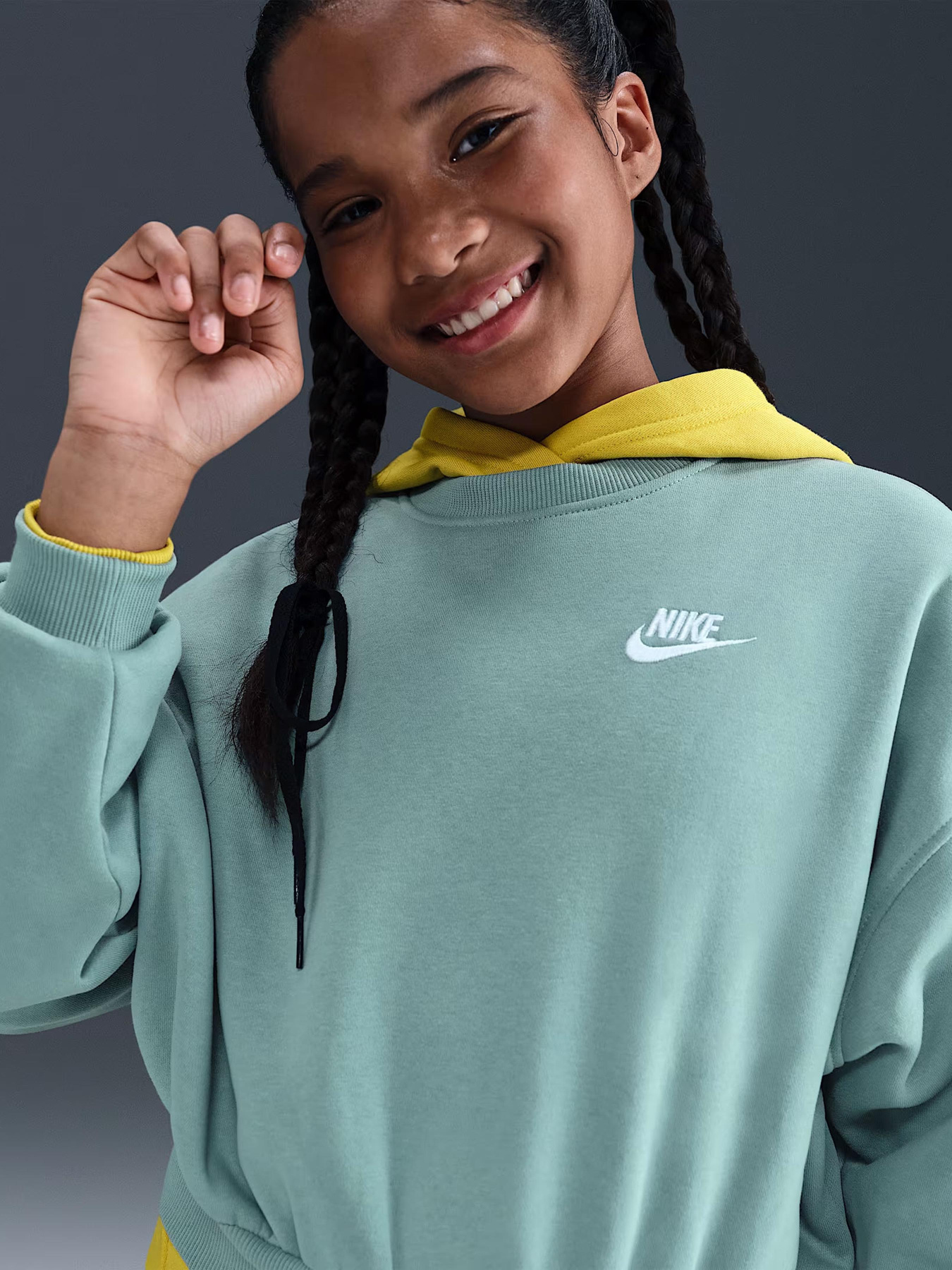 Свитшот NIKE G NSW CLUB FLC BXY CRW LBR модель FZ9244-017 Фото