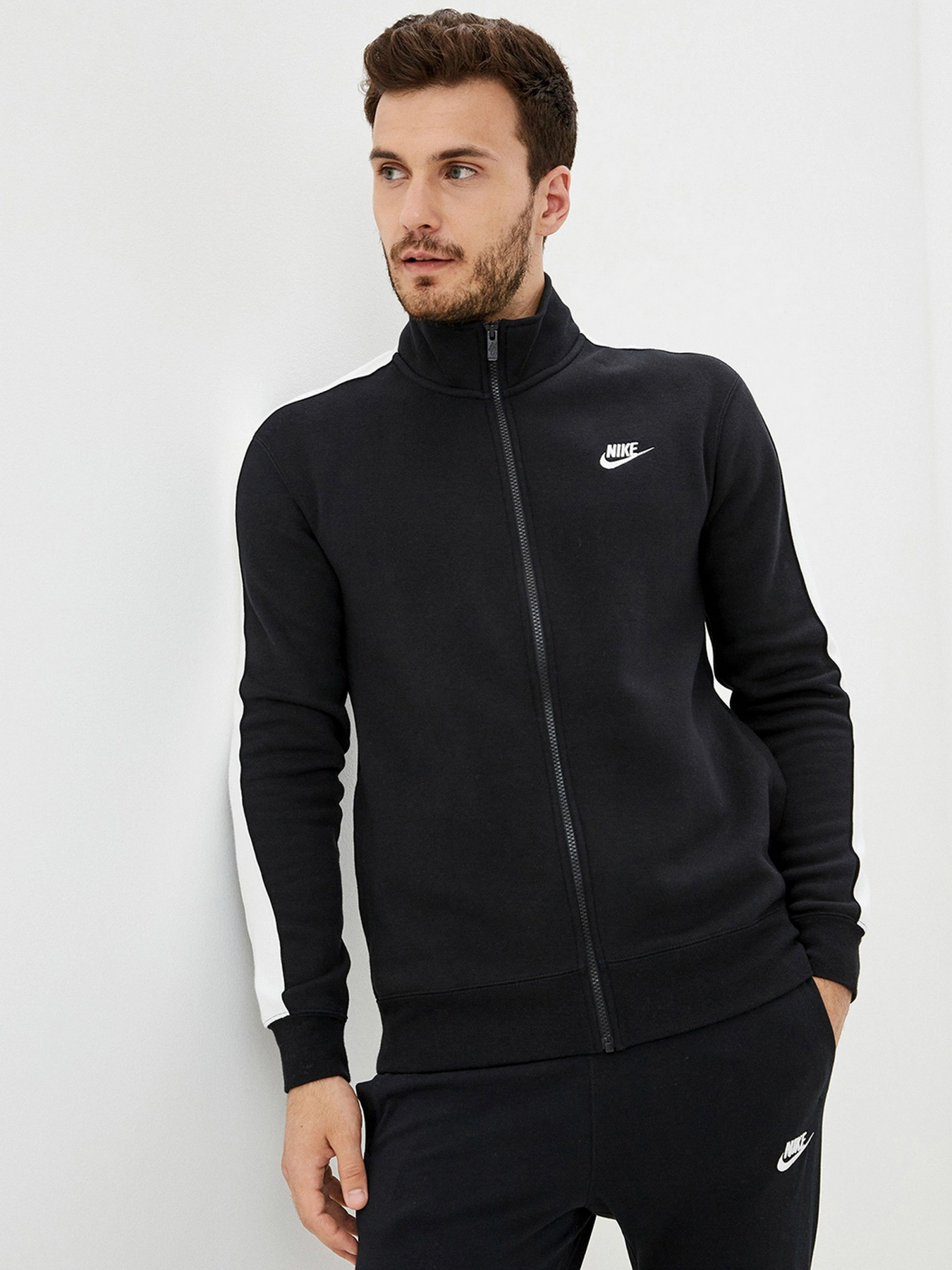 Кофта спортивная NIKE Sportswear Club Brushed-Back Jacket модель DD7010-010 Фото
