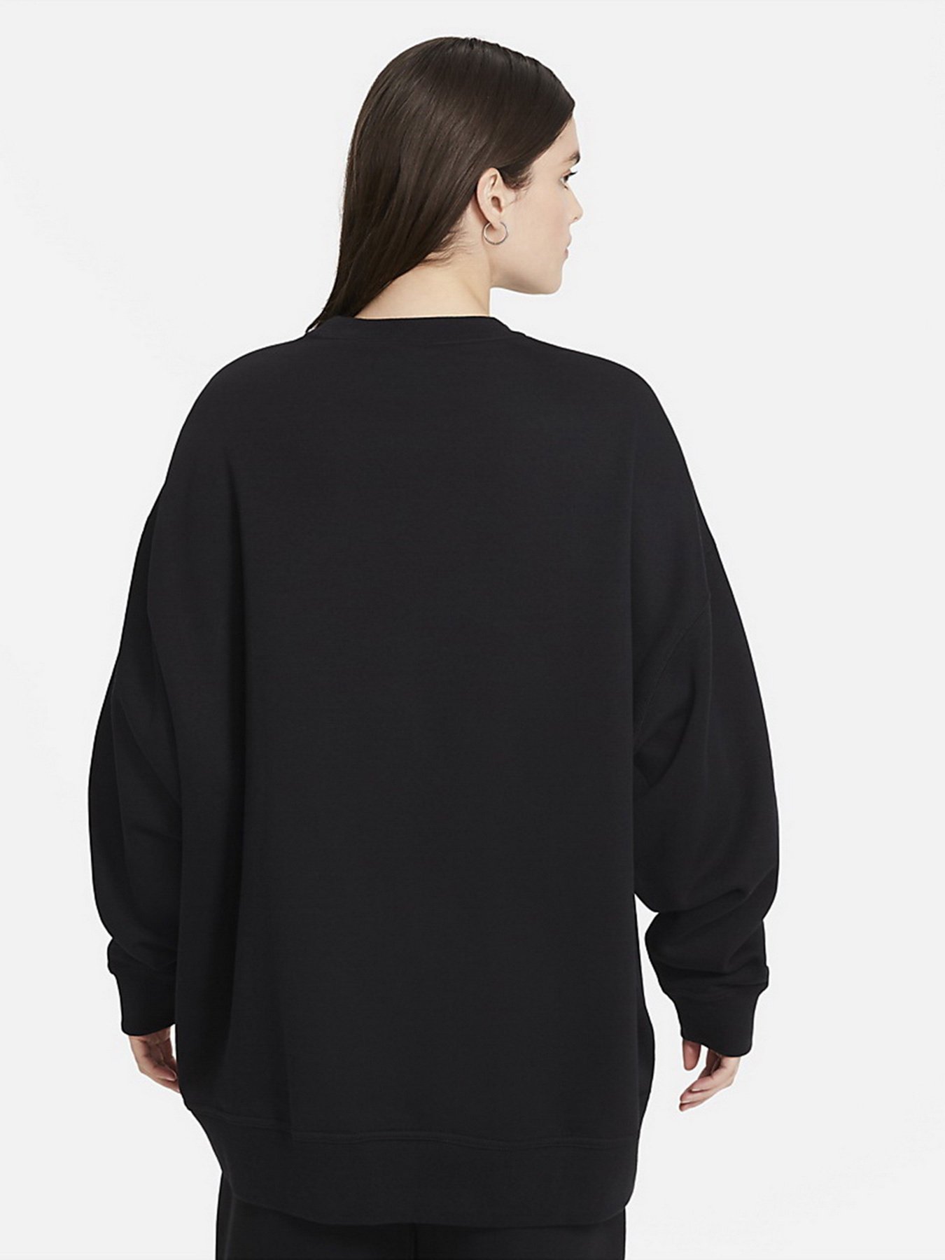 Світшот NIKE Sportswear Essentials Over-Oversized Fleece Crew модель DD5632-010 Фото