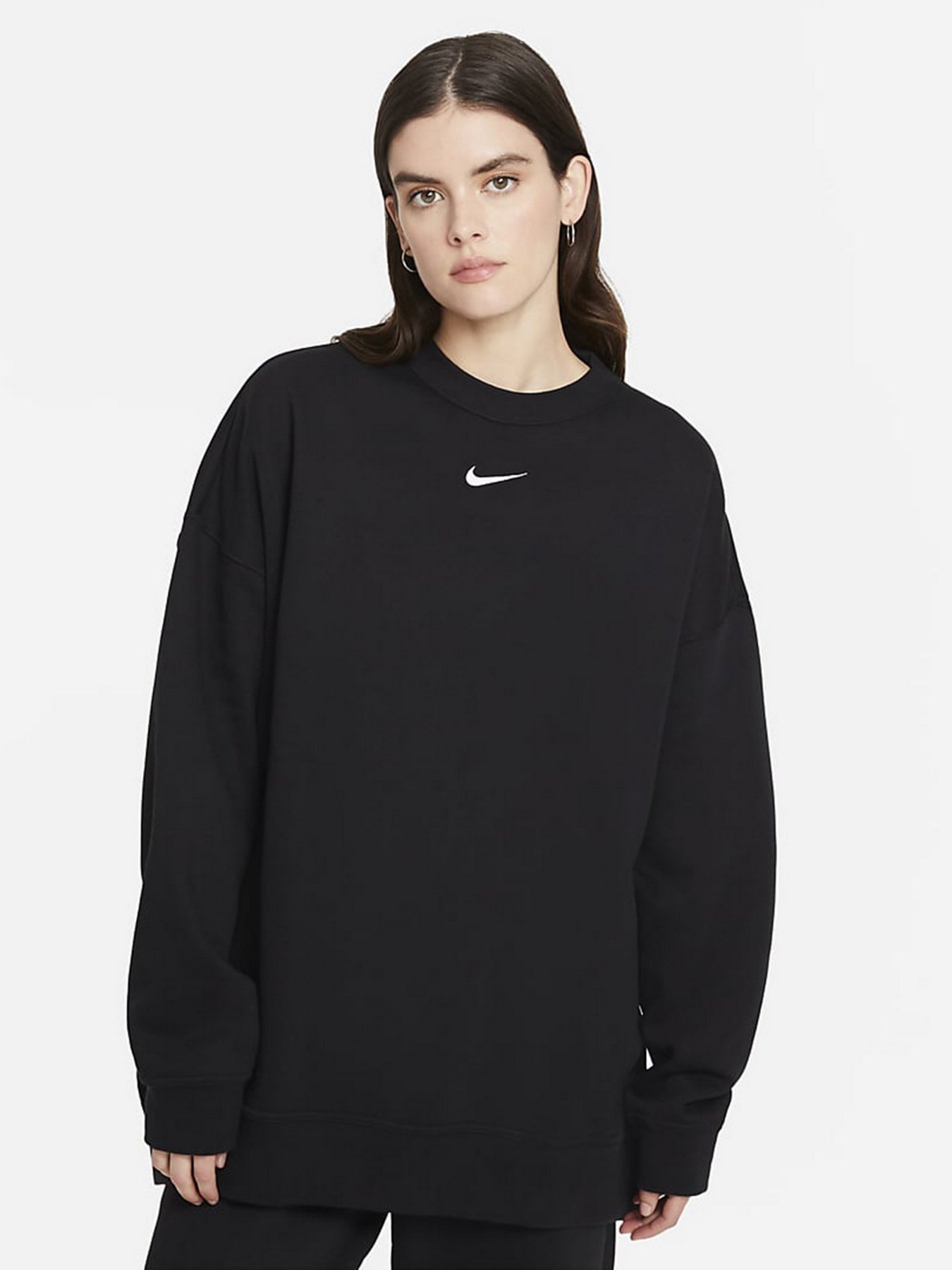 Світшот NIKE Sportswear Essentials Over-Oversized Fleece Crew модель DD5632-010 Фото