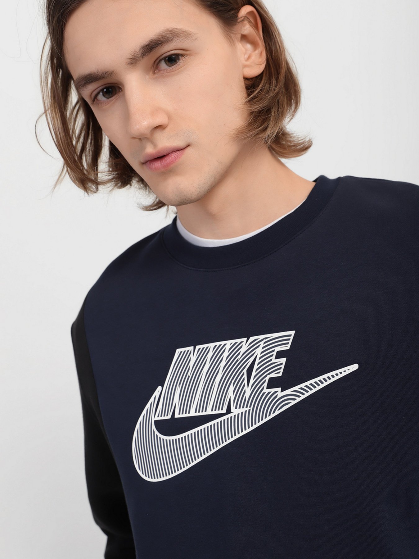 Свитшот NIKE M NSW HYBRID FLC CREW BB модель DJ5075-451 Фото