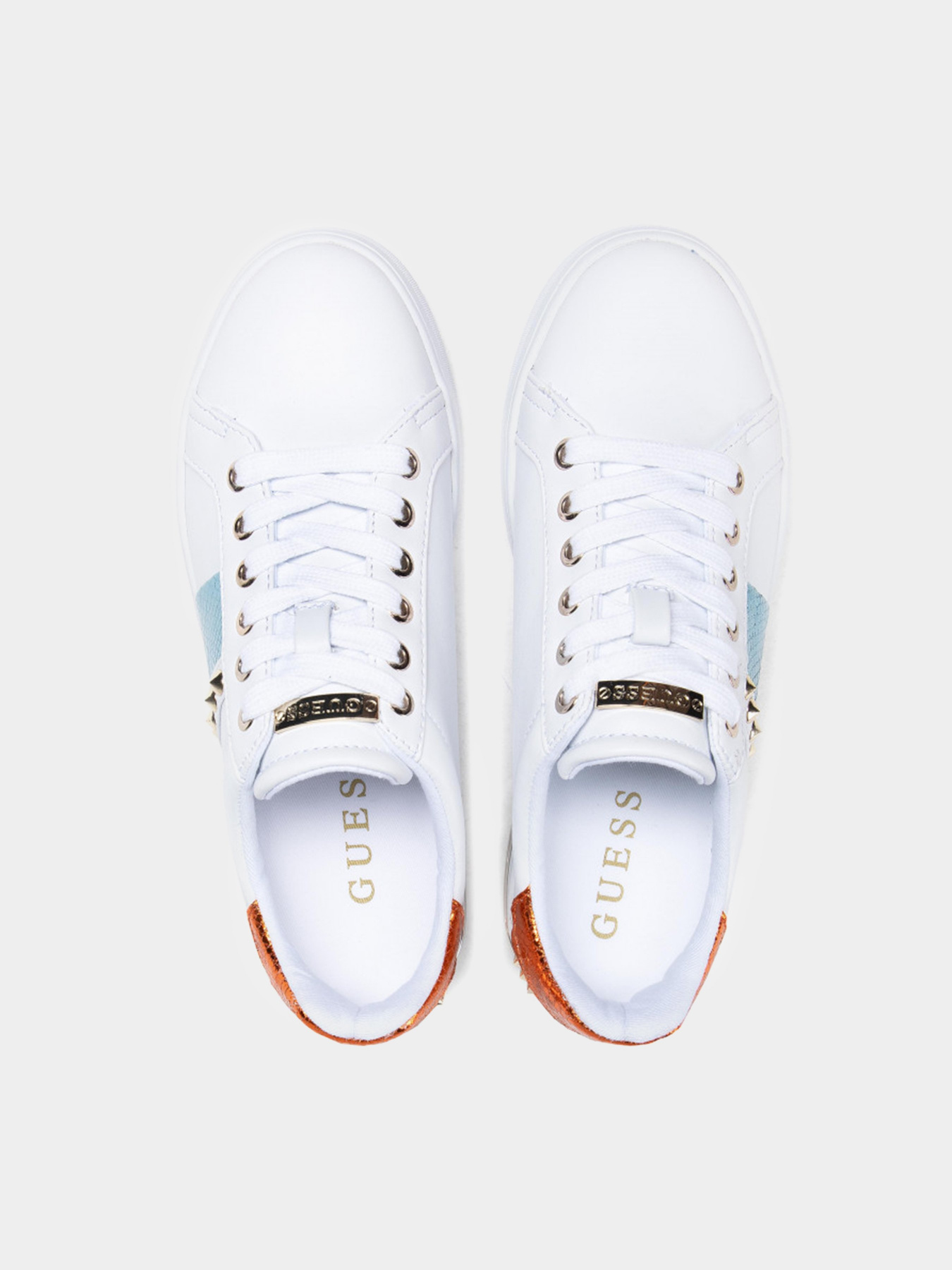 Кеды низкие GUESS Ramero модель FL5LAT-ELE12-WHBLU Фото