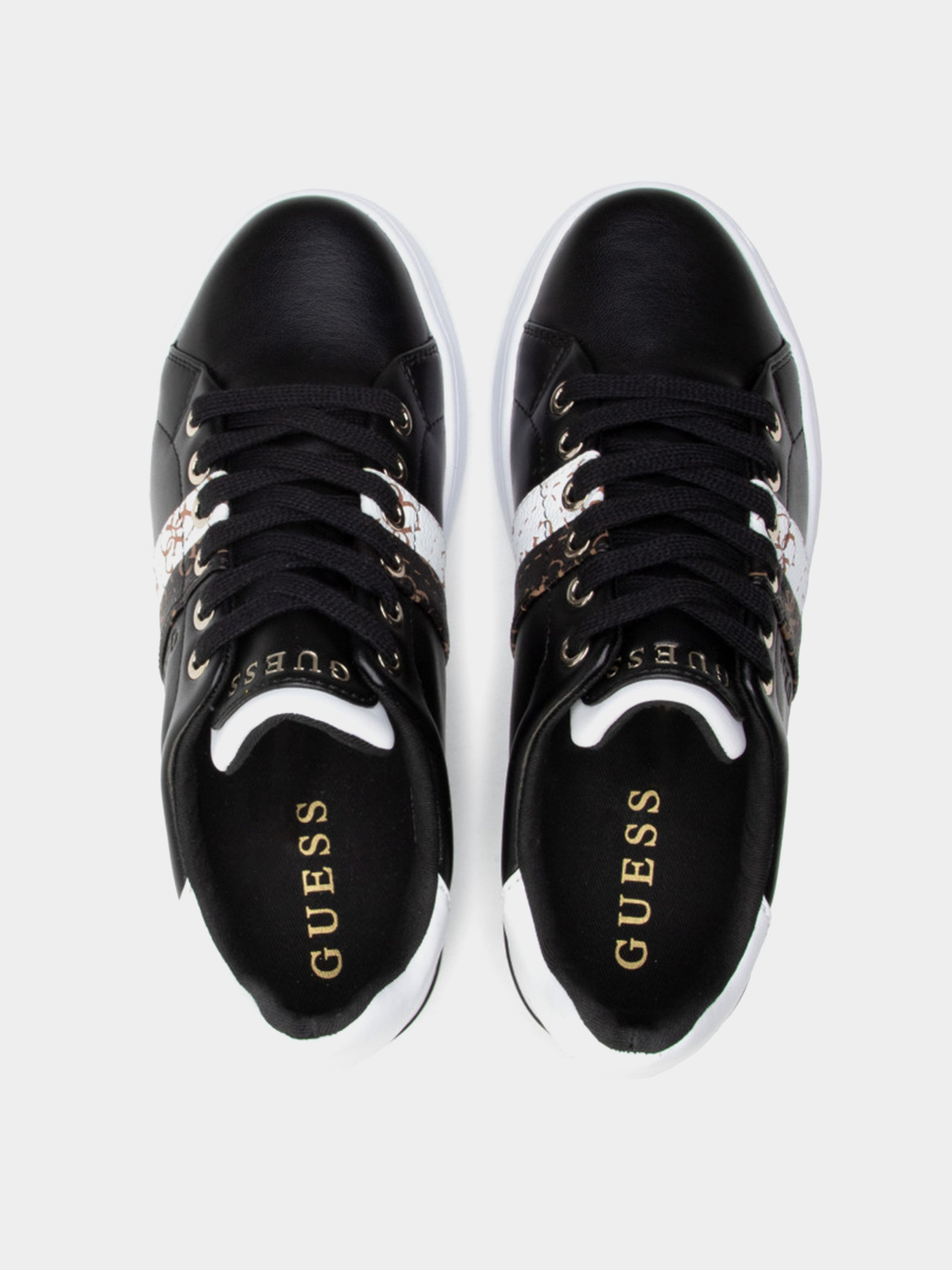 Кеди низькі GUESS Reel модель FL5REE-ELE12-BLKBL Фото