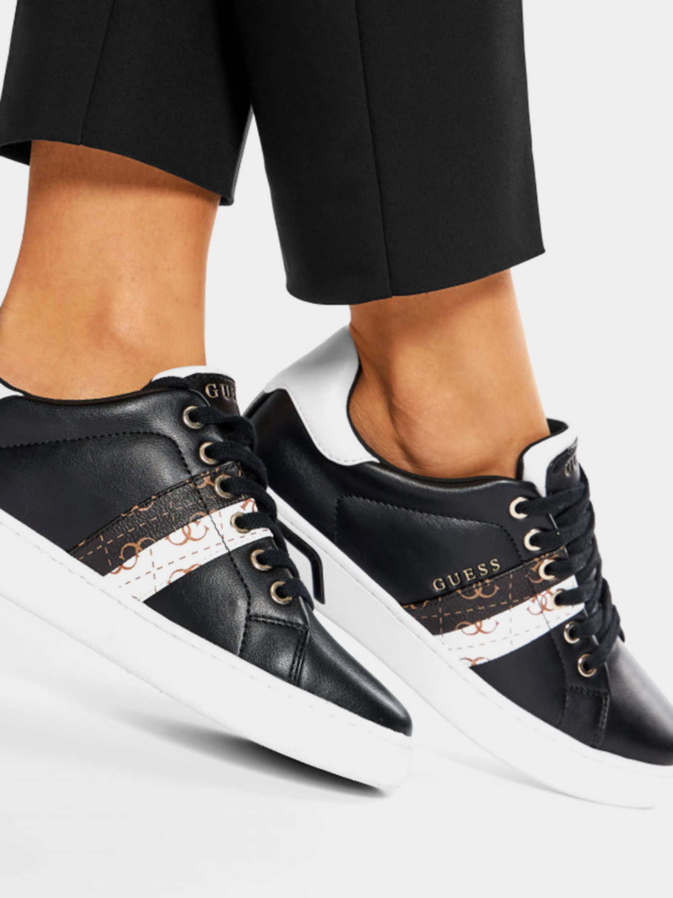 Кеди низькі GUESS Reel модель FL5REE-ELE12-BLKBL Фото