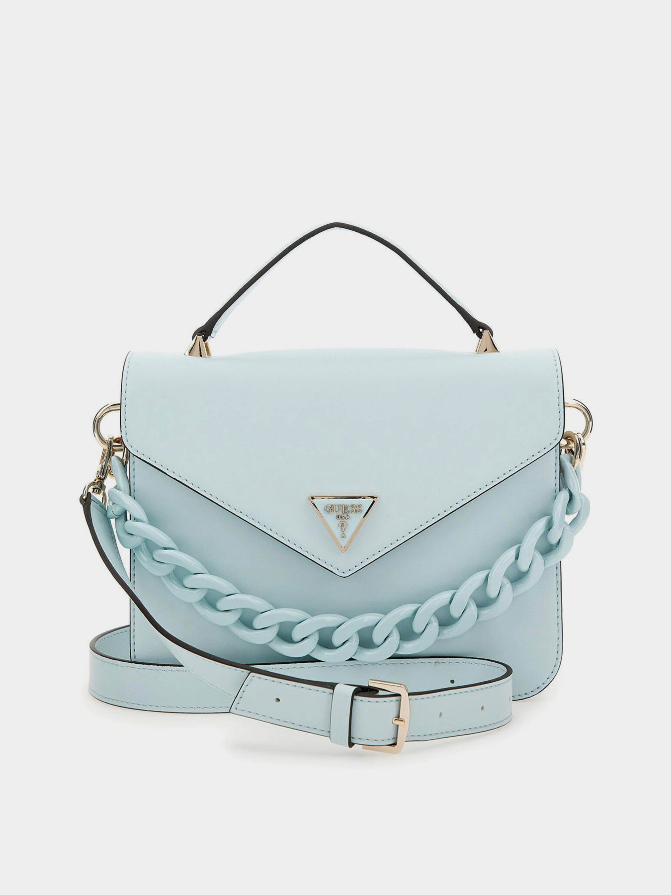 Крос-боді GUESS  Corina Top Handle Flap модель HWVP87.66200;ICE Фото