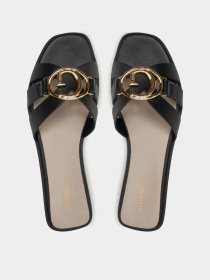 Шльопанці GUESS Symo модель FLJSYM.LEA03;BLACK Фото