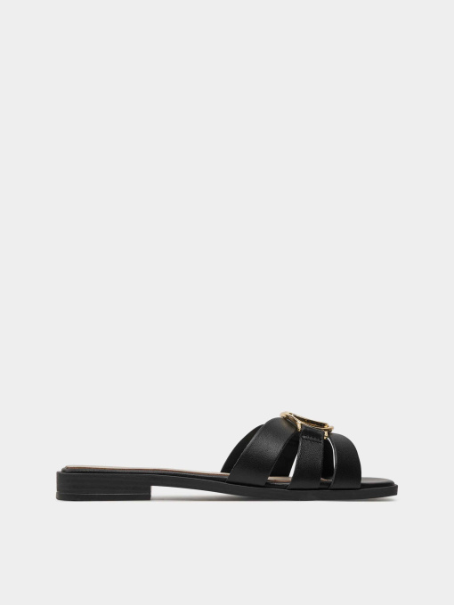 Шлепанцы GUESS Symo модель FLJSYM.LEA03;BLACK Фото