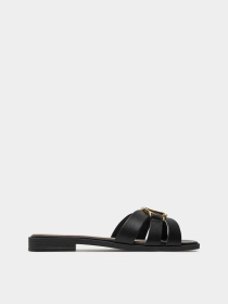 Шлепанцы GUESS Symo модель FLJSYM.LEA03;BLACK Фото