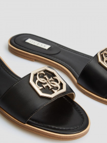 Шлепанцы GUESS Botali модель FL6BOT-LEA19-BLACK Фото