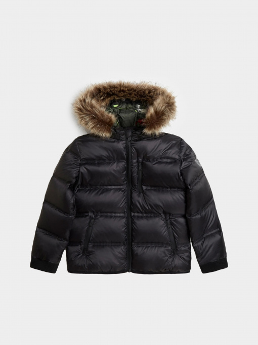 Зимняя куртка GUESS Faux Fur Hooded Puffer модель L2BL03.WEGY0;JBLK Фото