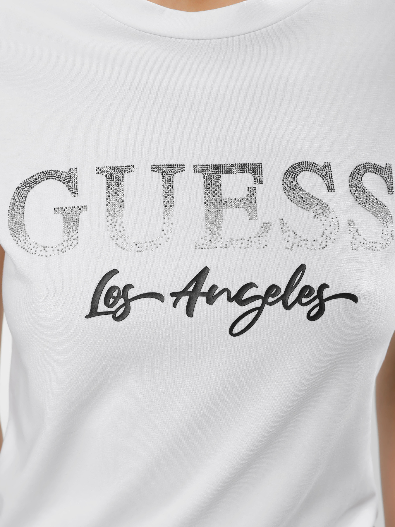 Футболка GUESS Ss Cn Logo Micro Studs Tee модель W3BI34.J1314;G011 Фото