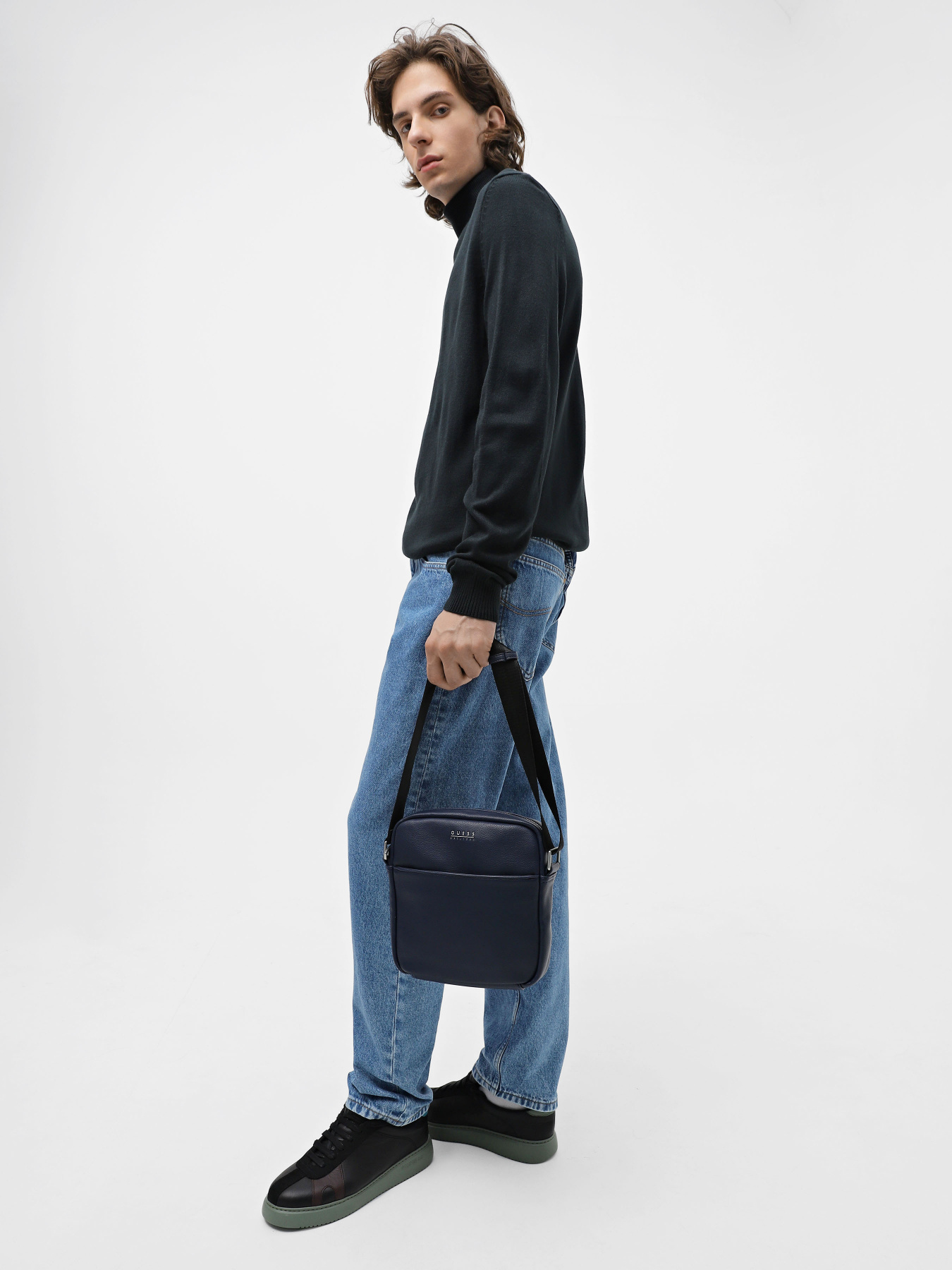 Кросс-боди GUESS Fidenza Top Zip Crossbody Flat модель HMFIDA.P3458;BLU Фото