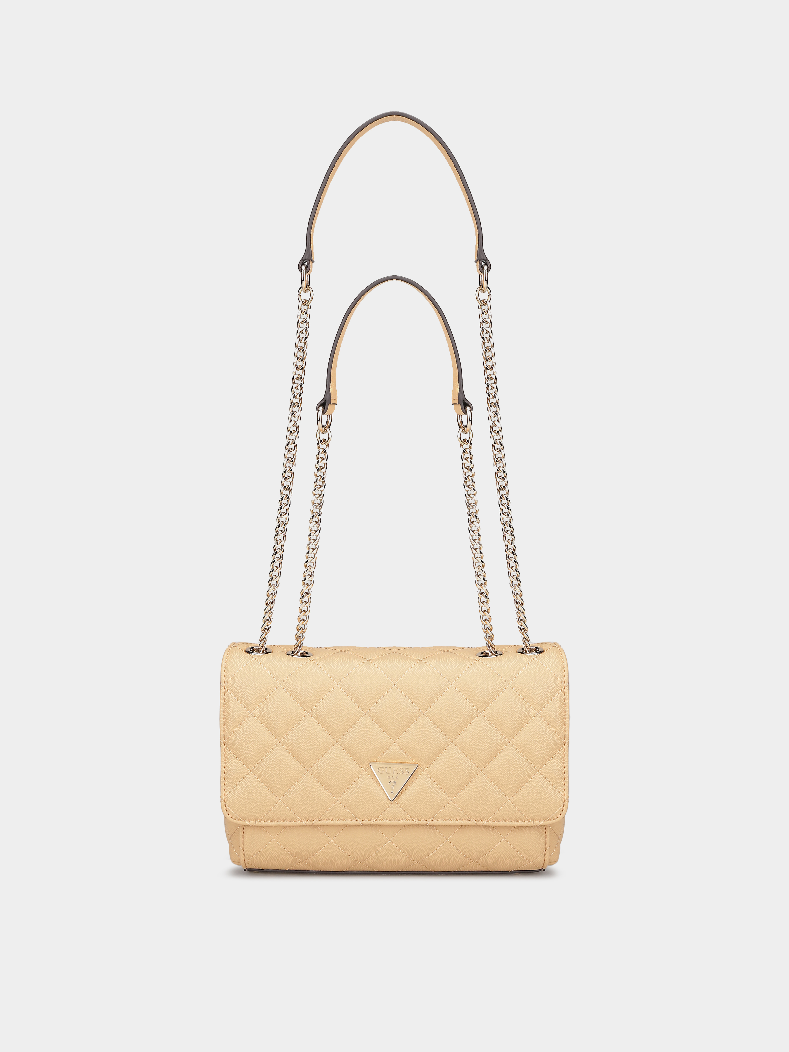 GUESS Eco Carly Cnvrtble Xbody Flap Крос-боді (7I1446) Жіноче колір - Молочний матеріал - Поліуретан GUESS - купити в Україні