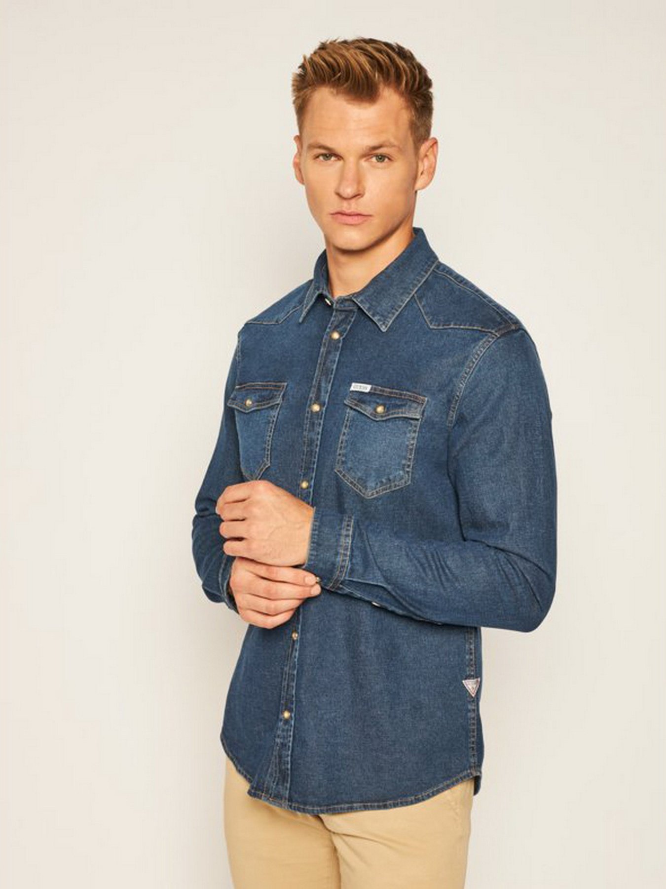 Рубашка повседневная GUESS модель M0YH02-D4351-ODTY Фото