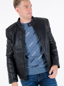 Шкіряна куртка GUESS модель M0YL57-WD340-JBLK Фото