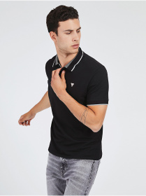 Поло с коротким рукавом GUESS модель M0YP60-K7O60-JBLK Фото
