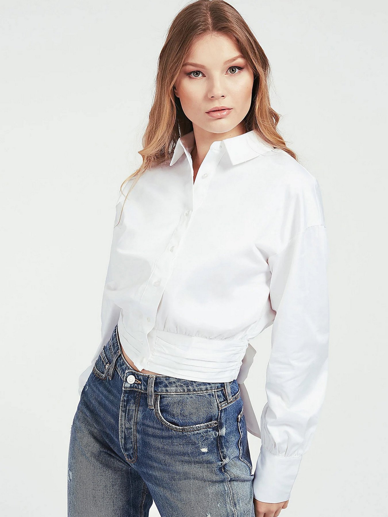 Рубашка повседневная GUESS модель W0YH83-WD2M0-TWHT Фото