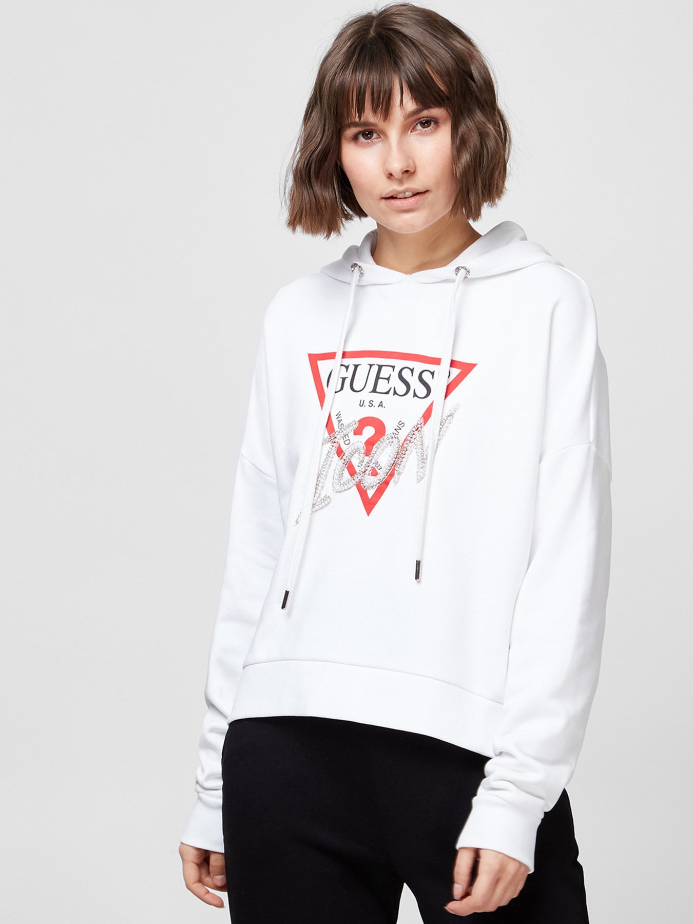 Свитшот GUESS модель W0BQ04-K68I0-TWHT Фото