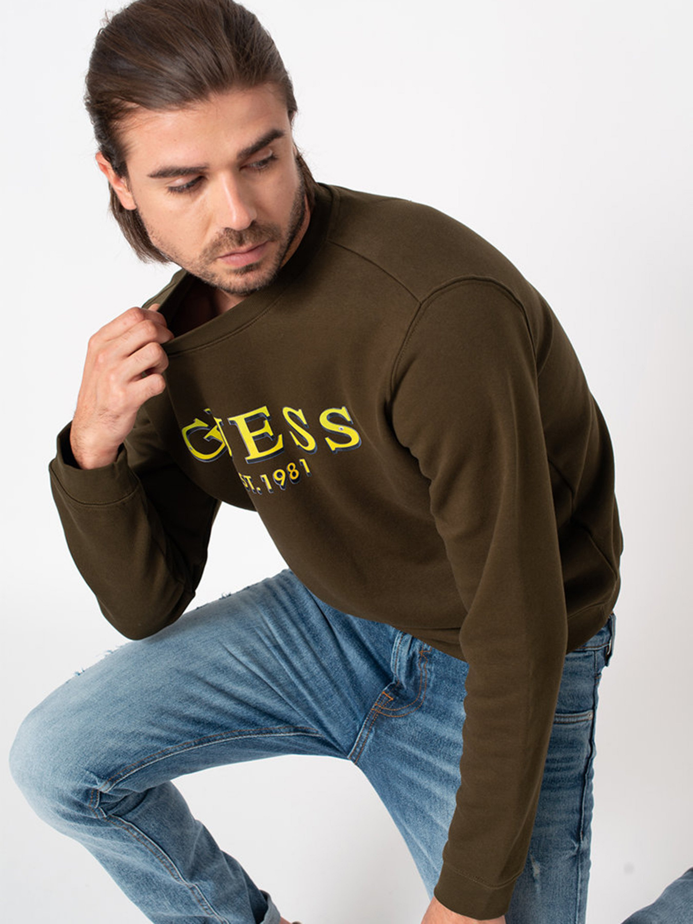 Світшот GUESS модель M0BQ76-K9V31-G1AM Світшот GUESS модель M0BQ76-K9V31-G1AM Фото