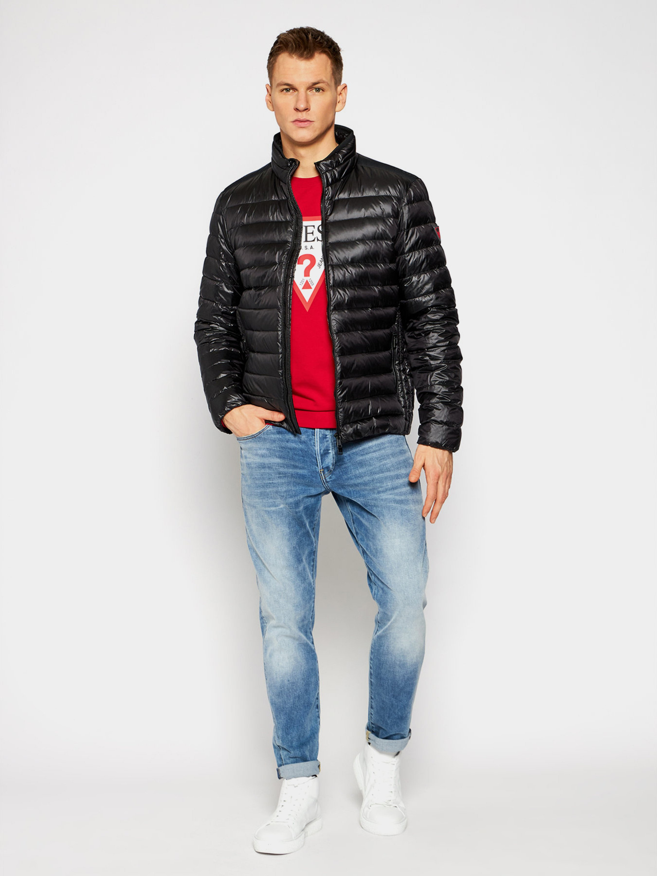 Демисезонная куртка GUESS модель M1RL47-WDQ50-JBLK Фото