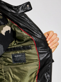 Шкіряна куртка GUESS модель M1RL48-WDMP0-JBLK Фото