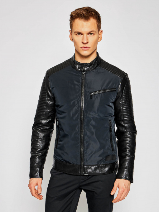 Куртка кожаная GUESS модель M1RL48-WDMP0-JBLK Фото