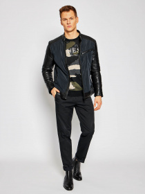 Шкіряна куртка GUESS модель M1RL48-WDMP0-JBLK Фото