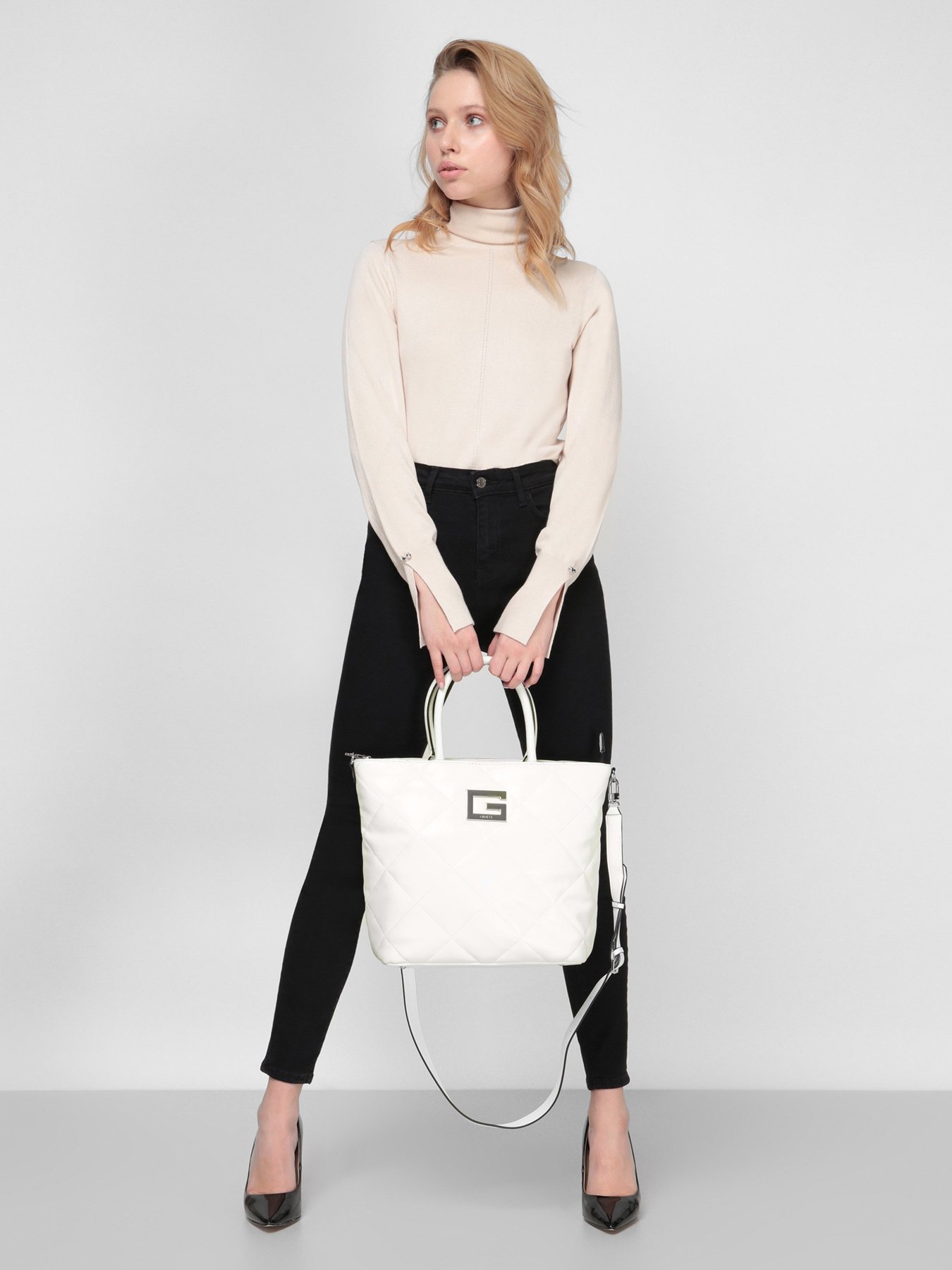 Шоппер GUESS модель HWQW75-80230-WHI Фото