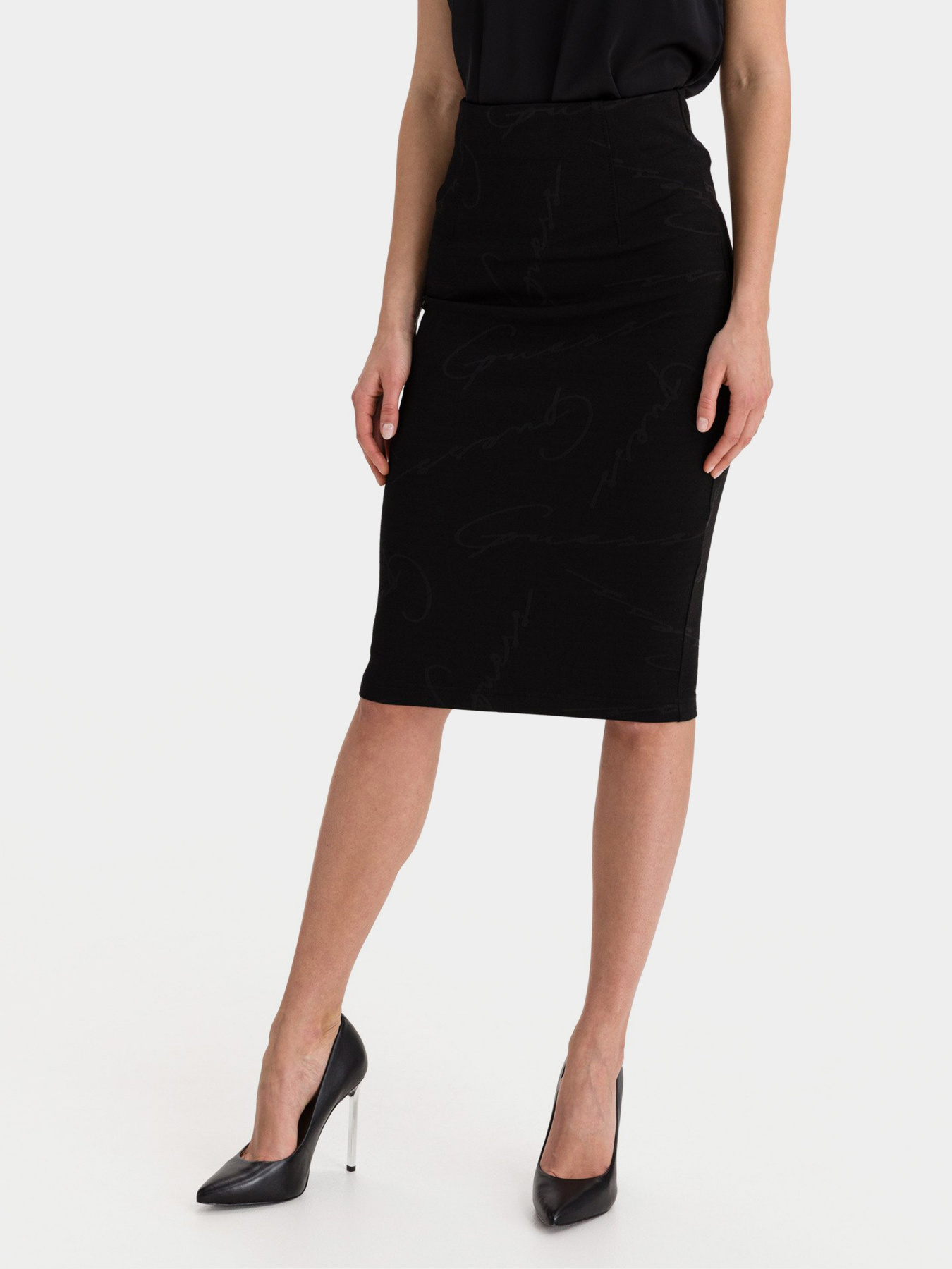 Юбка миди GUESS модель W1RD89-KAFA2-JBLK Фото