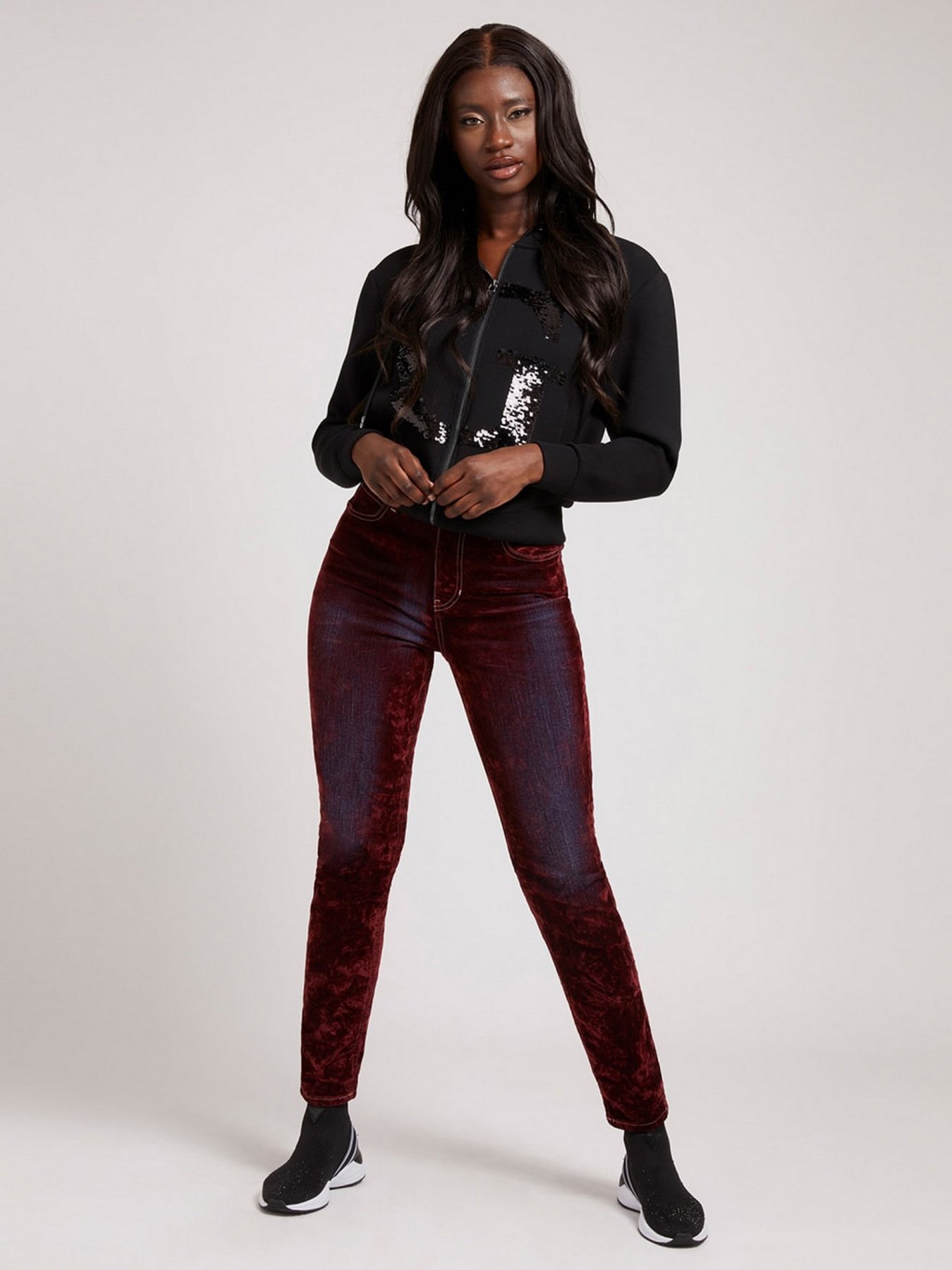 Кофта спортивная GUESS модель W1BQ05.K7UW2;JBLK Фото