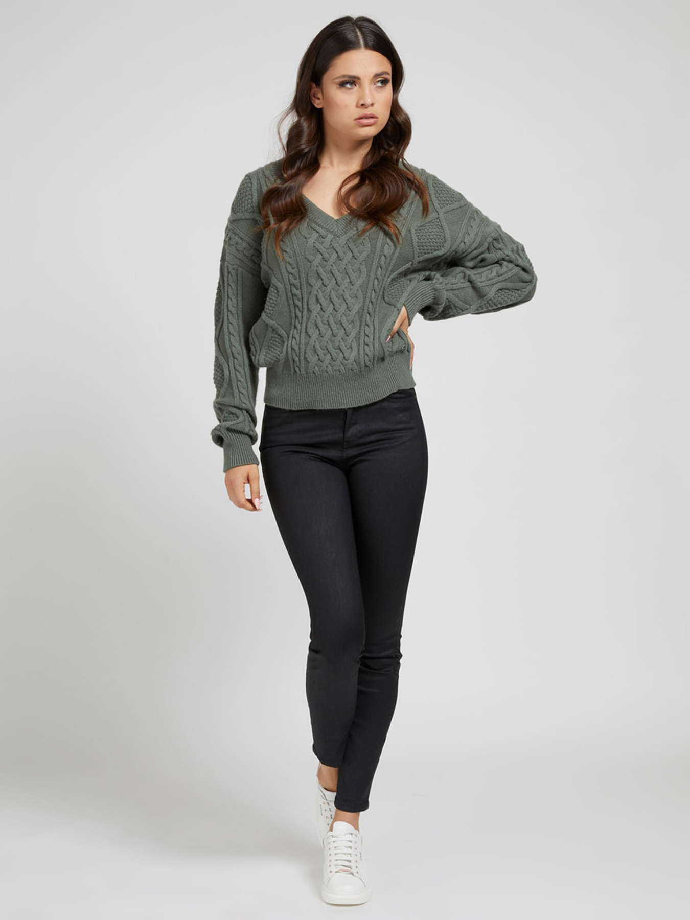 Джемпер GUESS Slouchy Cable Noemi модель W1BR50.Z2QA0;F8BE Фото