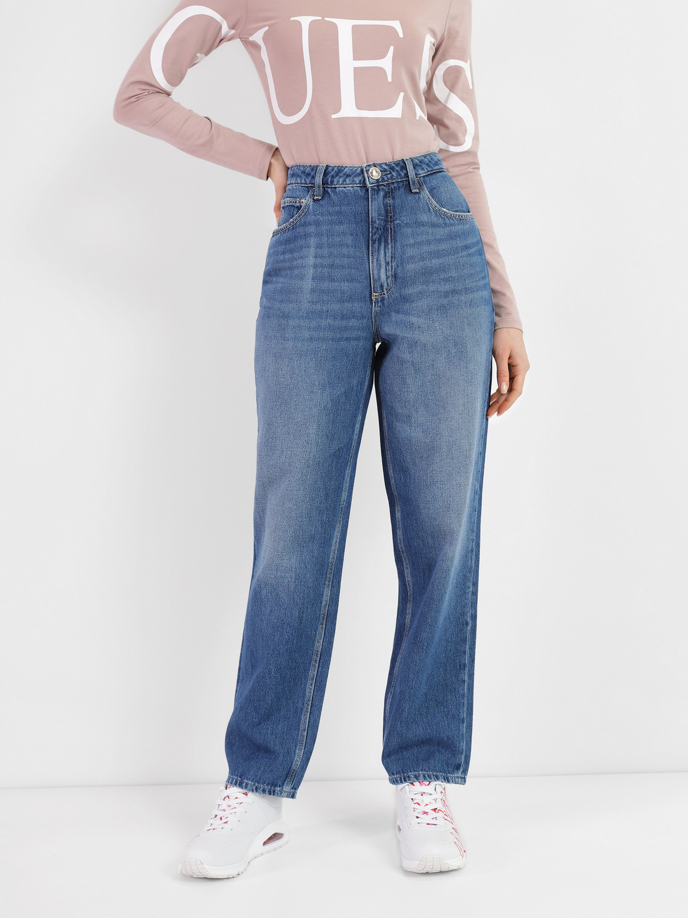 Джинсы мом GUESS Relaxed модель W2RA21.D3Y0V;RGEL Фото