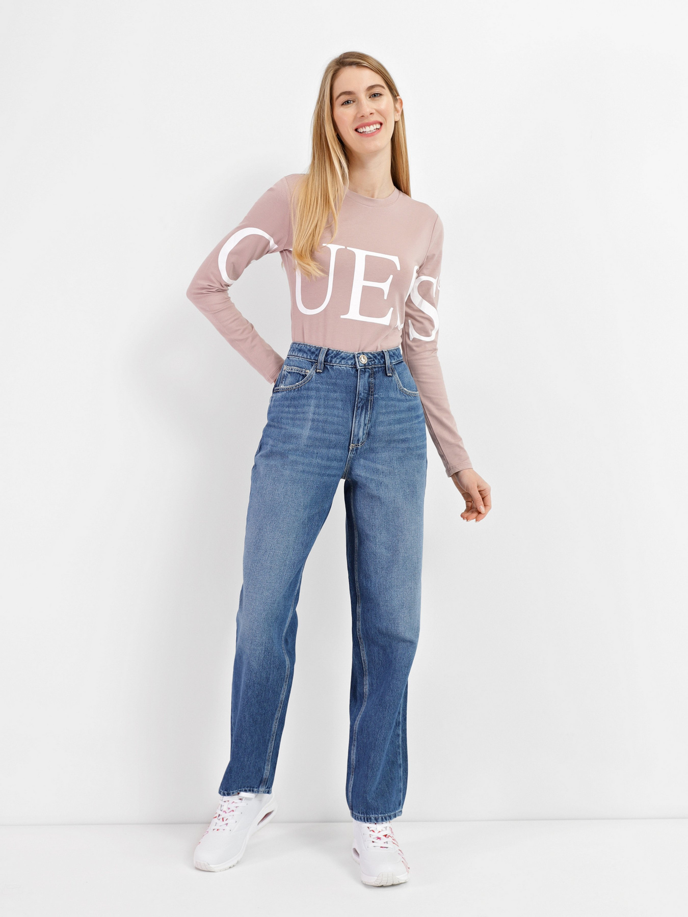 Джинсы мом GUESS Relaxed модель W2RA21.D3Y0V;RGEL Фото