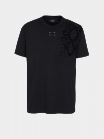 Футболка EA7 Animal print recycled cotton-blend crew-neck модель 6RUT80-TJQUZ-1200 Фото