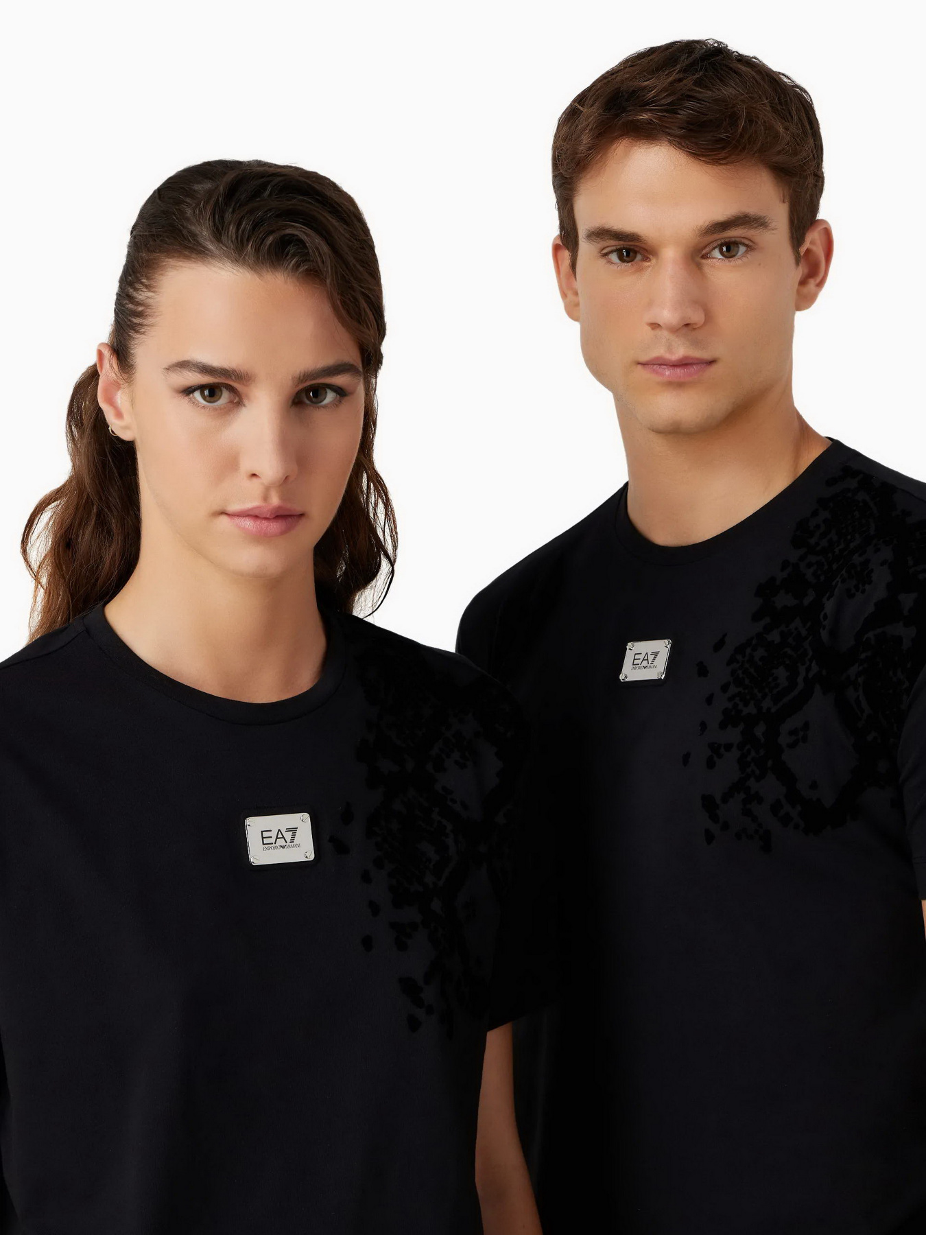 Футболка EA7 Animal print recycled cotton-blend crew-neck модель 6RUT80-TJQUZ-1200 Фото