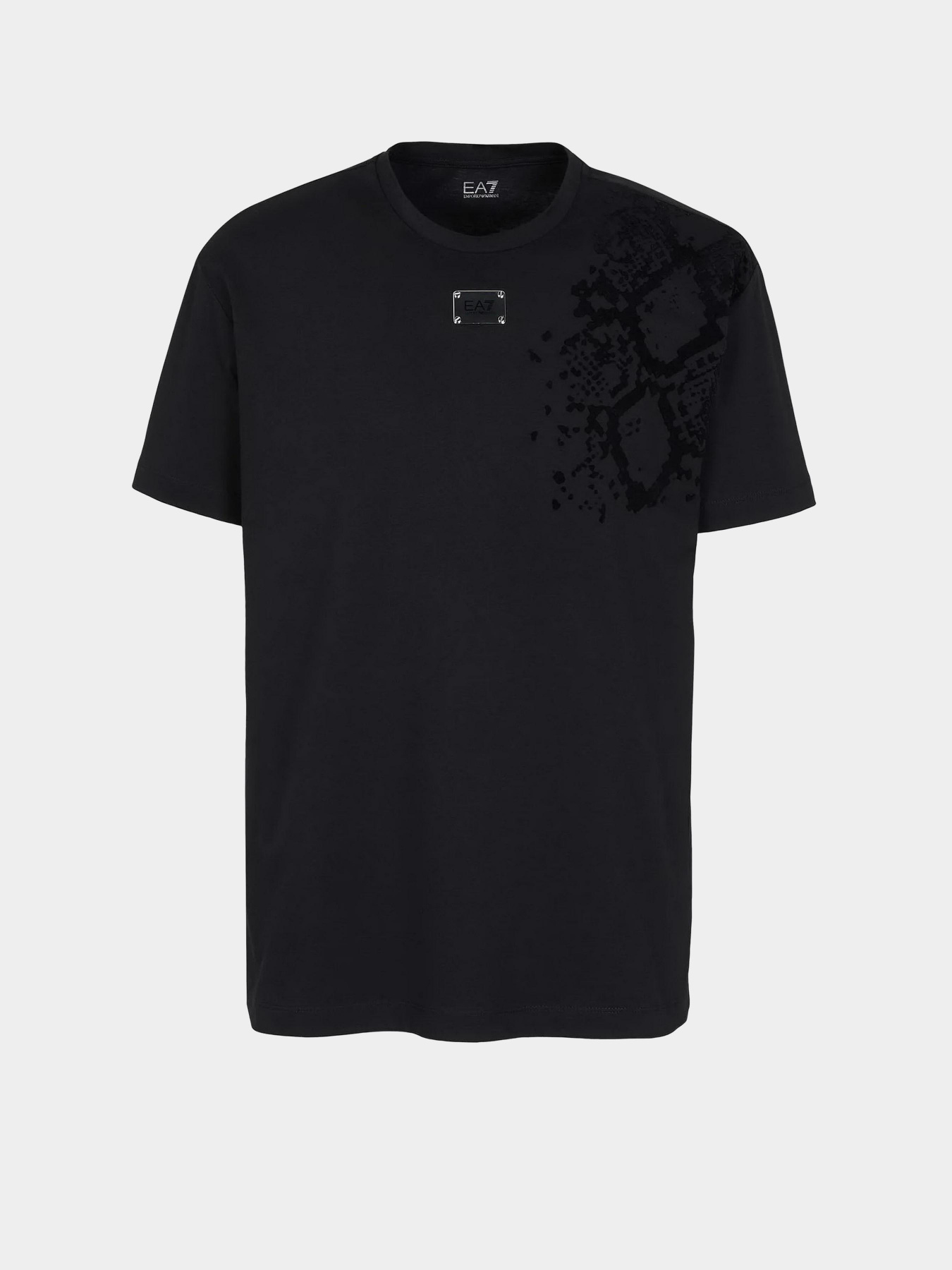 Футболка EA7 Animal print recycled cotton-blend crew-neck модель 6RUT80-TJQUZ-1200 Фото