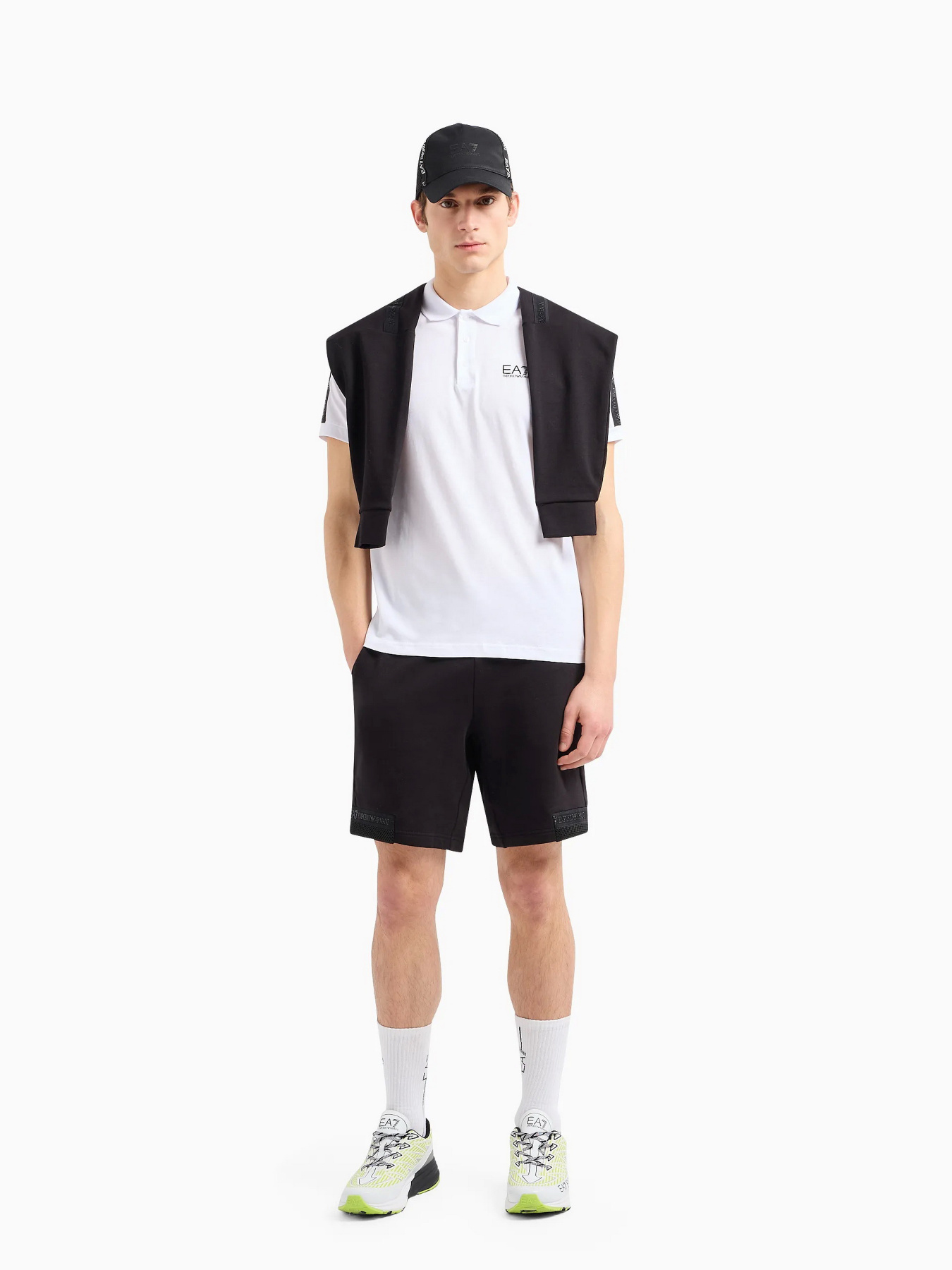 Поло EA7 Logo Series модель 3DPF23-PJ02Z-1100 Фото