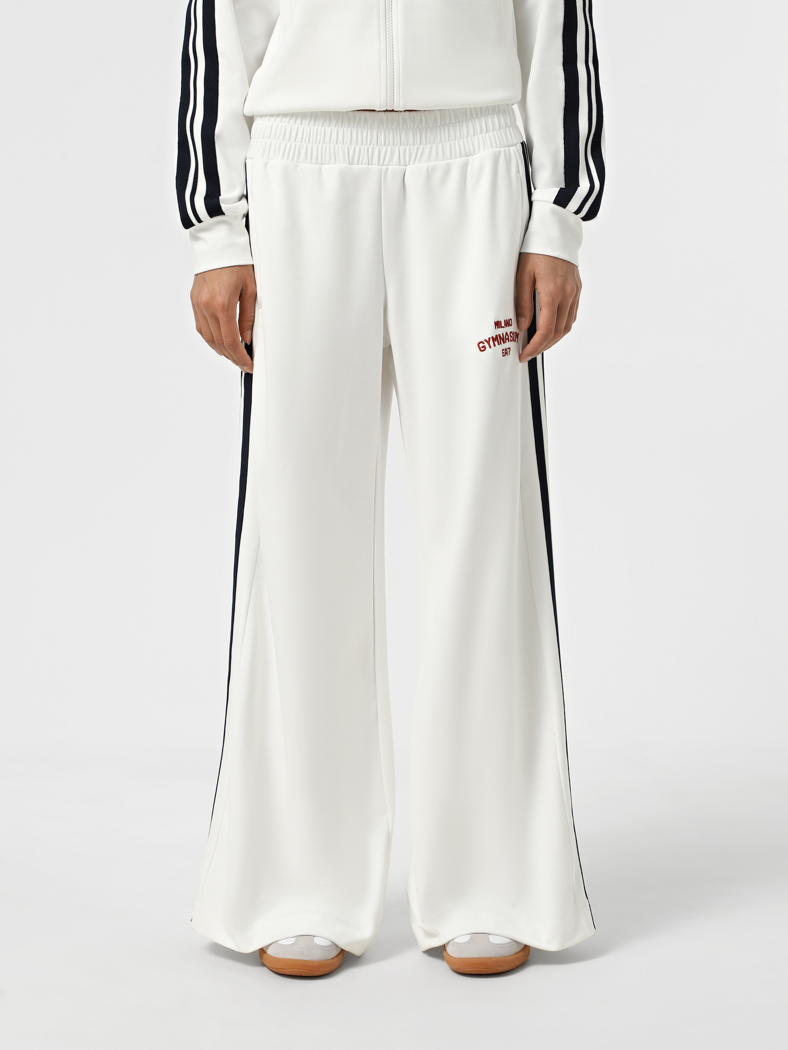 Жіночі Спортивні штани EA7 Club House (7P1000) колір білий, матеріал поліестер/еластан