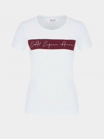 Футболка EA7 Athletic Velour organic cotton-blend модель 6RTT08-TJ6SZ-1100 Фото