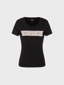 Футболка EA7 Athletic Velour organic cotton-blend модель 6RTT08-TJ6SZ-1200 Фото