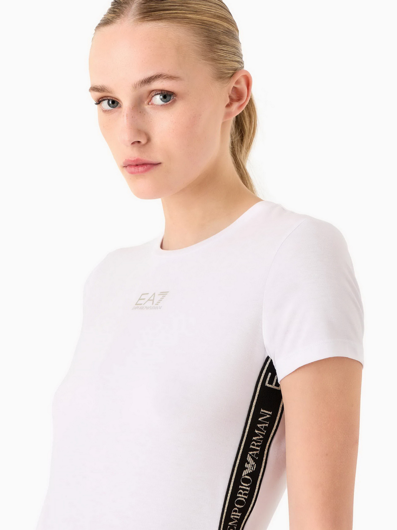 Футболки і поло EA7 Logo Series recycled fabric crew-neck модель 6RTT25-TJKUZ-1100 Фото