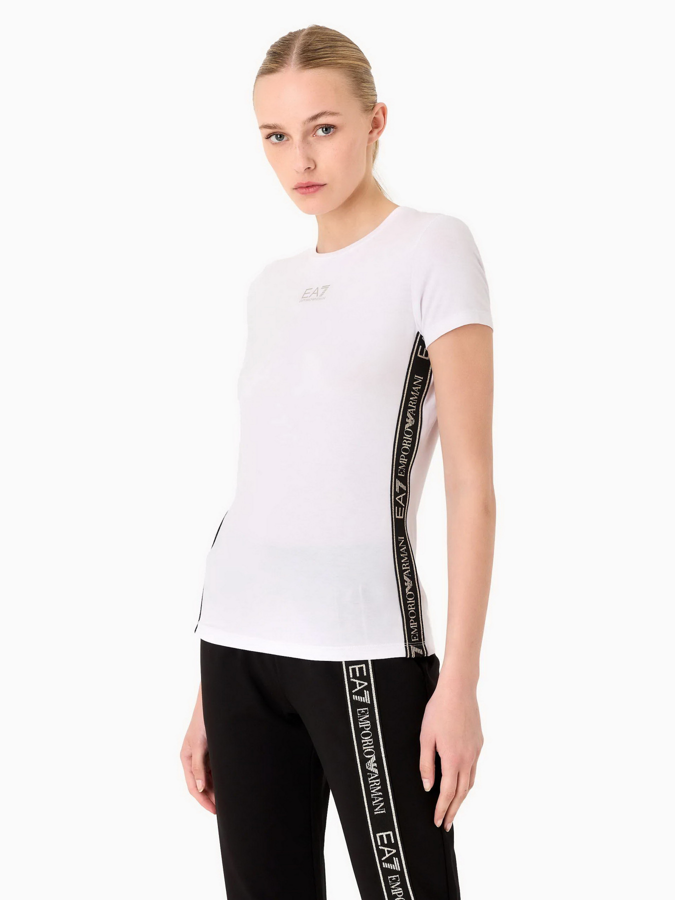 Футболки і поло EA7 Logo Series recycled fabric crew-neck модель 6RTT25-TJKUZ-1100 Фото
