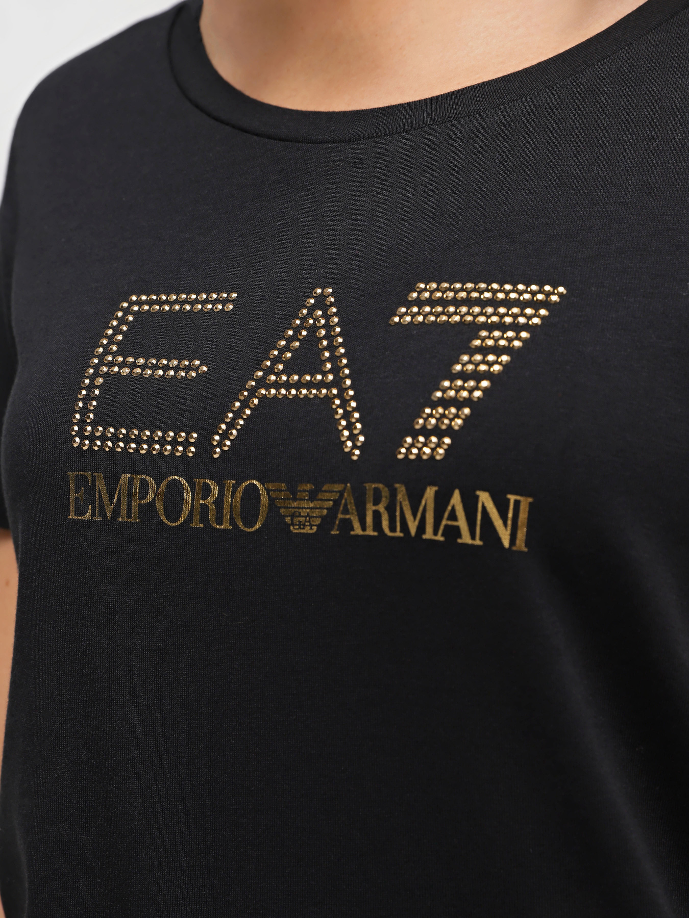 Футболка EA7 Logo cotton blend модель 8NTT67-TJDQZ-1200 Фото